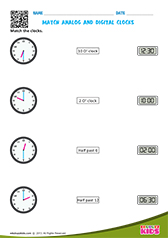Match analog & digital clocks